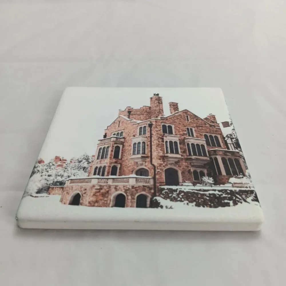 Glen Eyrie Castle Souvenir Coaster Single Replacement Colorado Springs Cork Back